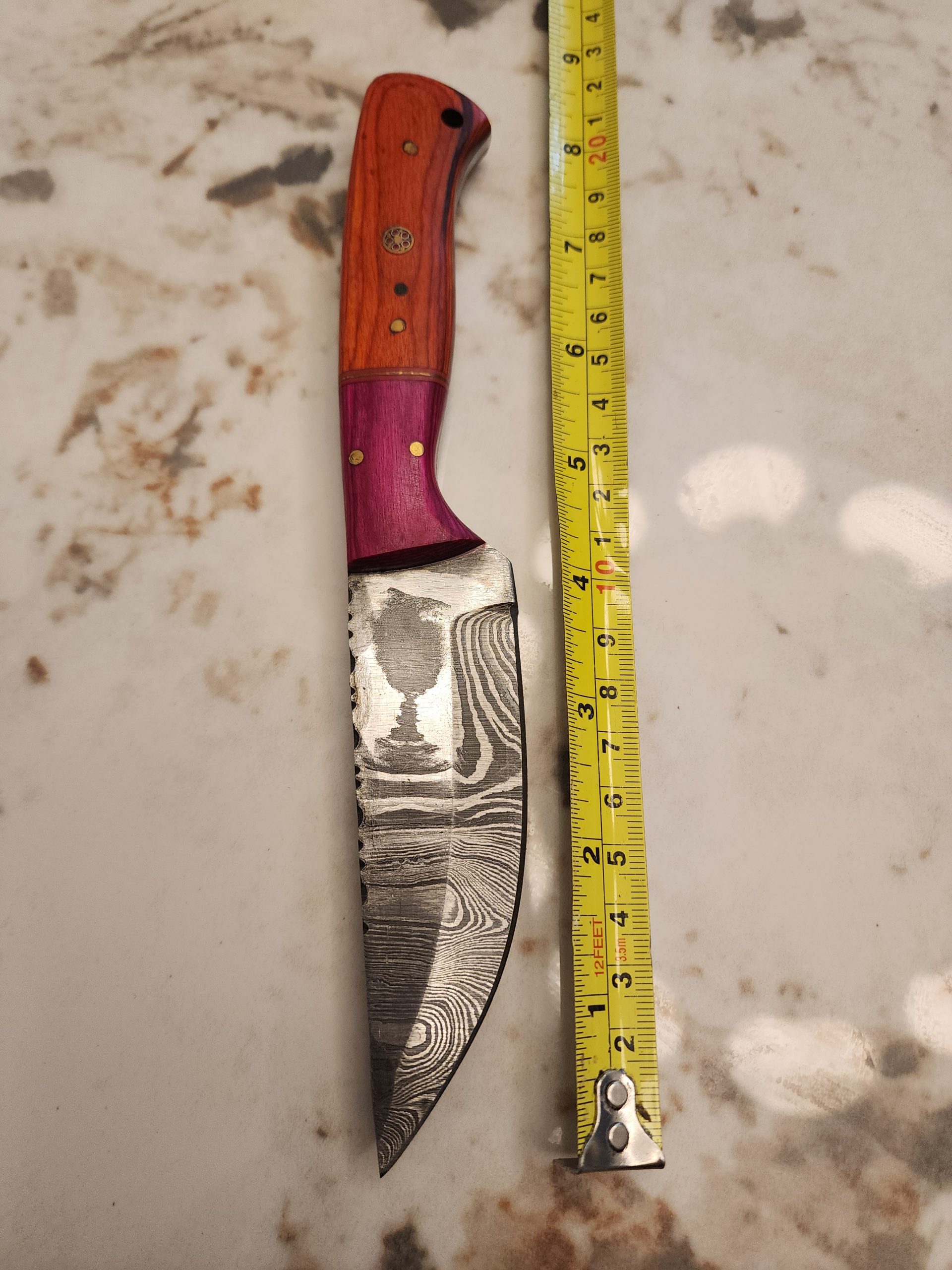 Premium Handmade Damascus Steel Knife (9 inches long) <br><br> - Image 2